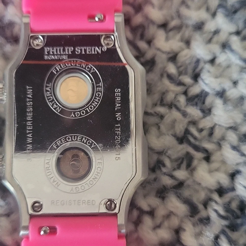 Philip Stein Firm  Women's Pink Watch Rubber Band  Last One Boxed Waterproof